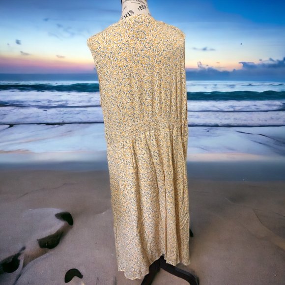 NWOT Fransa Yellow Summer Dress Size XL - Picture 4 of 6